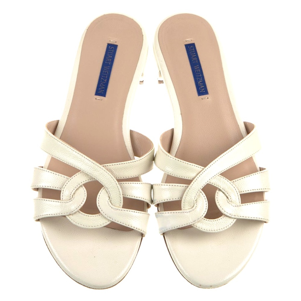 Stuart Weitzman Leather Slides Sandals